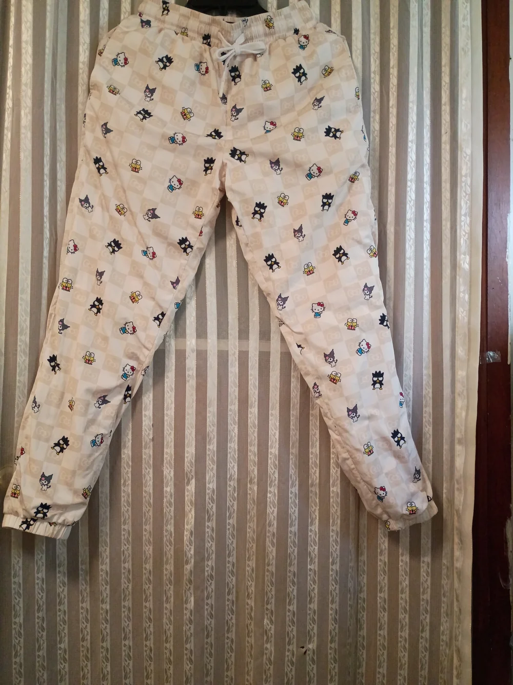 Hello Kitty Kids Beige Character Print Pajama Pants